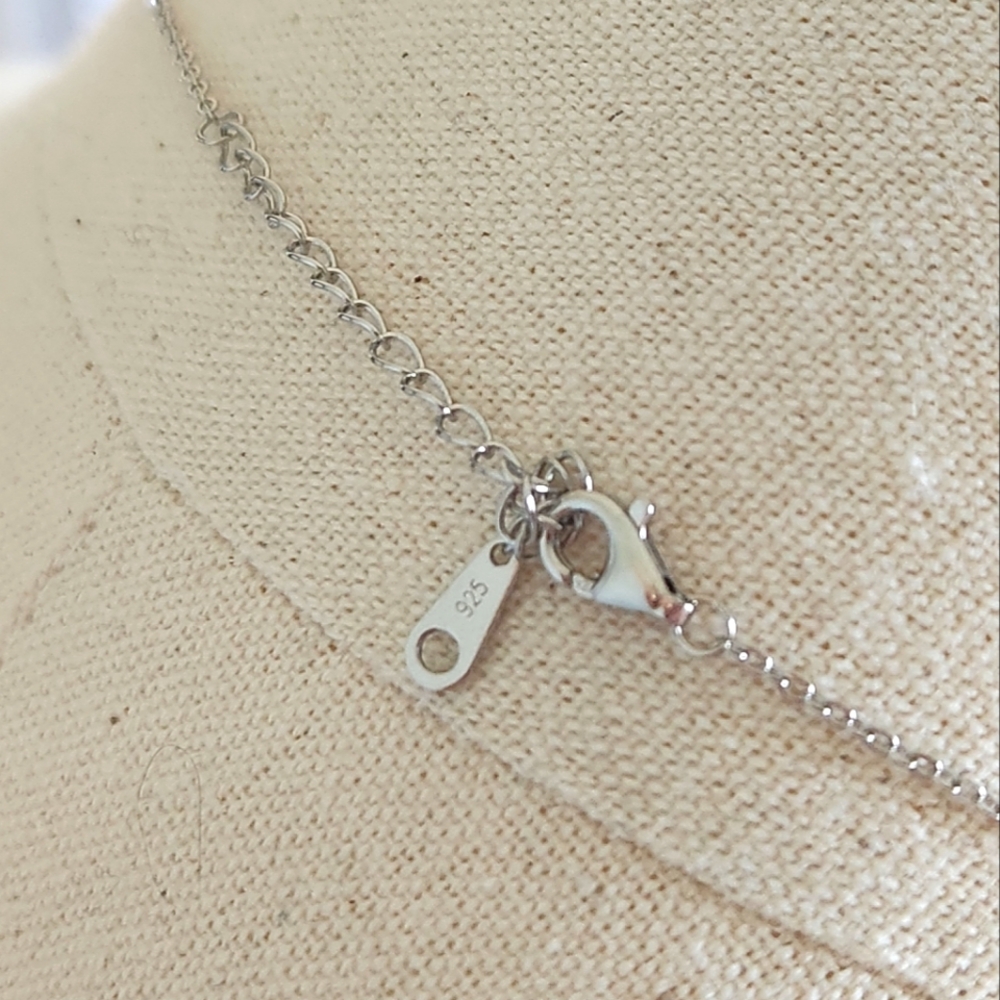 NWT Ryze Ruby Ice Cubic Zirconia .925 Sterling Silver 18" Teardrop Necklace - Picture 10 of 10
